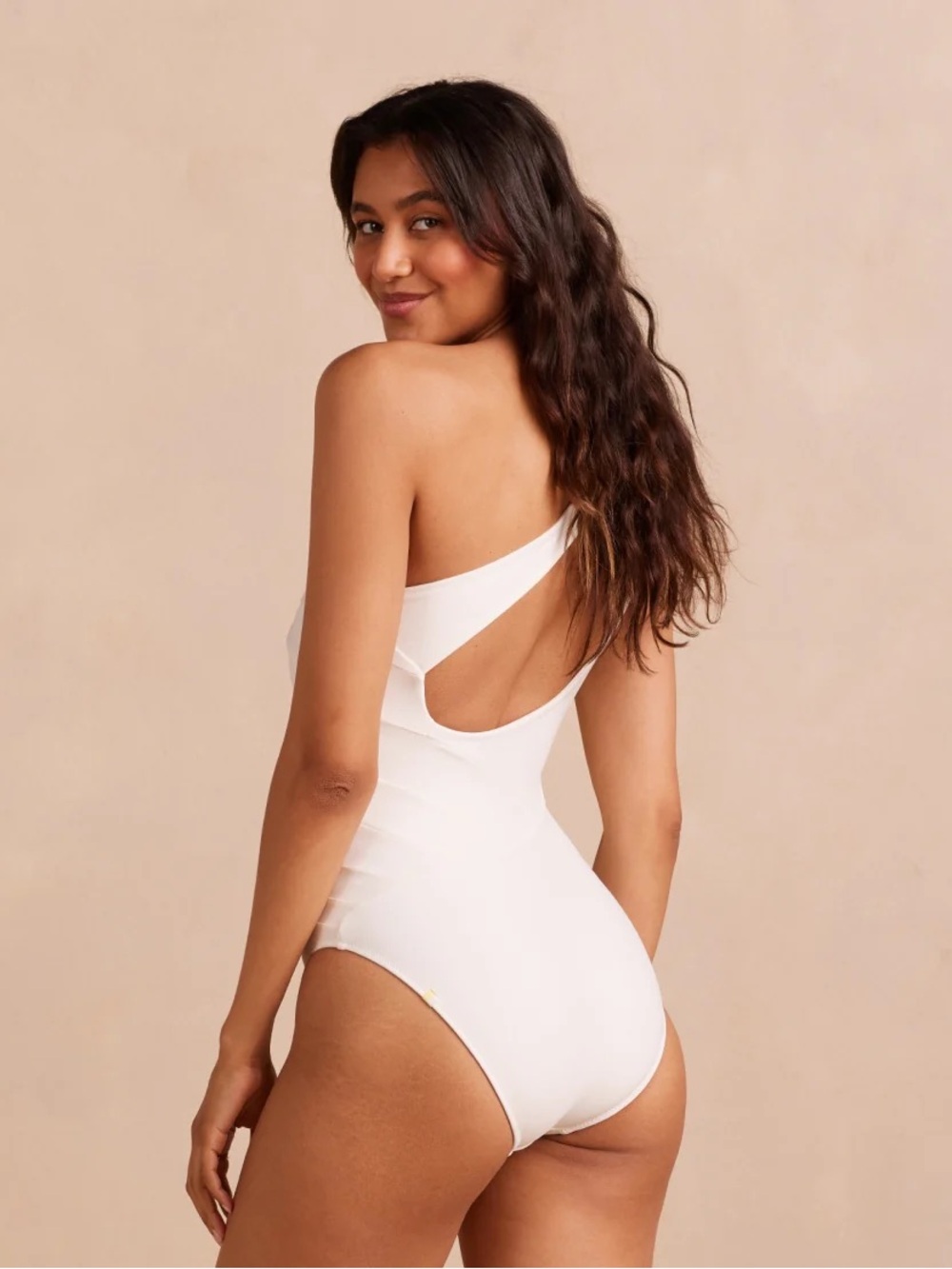 summersalt White One-Shoulder One-Piece Swimsuit